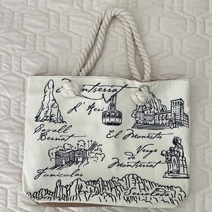 White Illustrated Tote Bag - from Spain